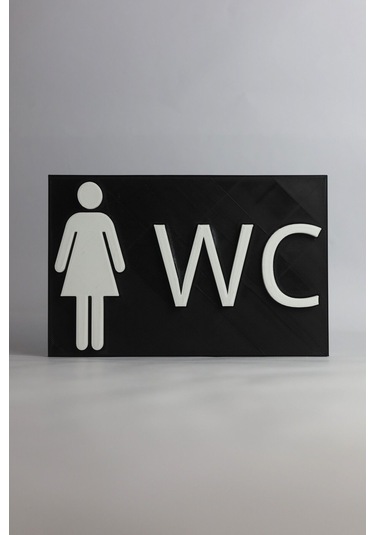 Kadın Wc - 3 Boyutlu Tabela 20cm X 13cm X 1.5cm