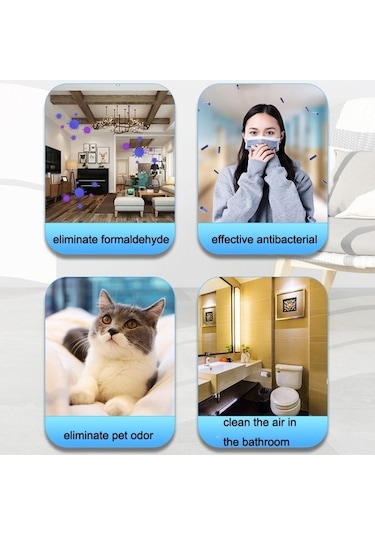 Novahub Ct02 Negatif İyon Hava Arıtma Pet Deodorant Kaldırma Temizleyici, Ab Fişi Siyah Beyaz