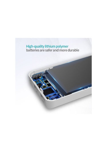 Jeemson Romoss Pulse10 10000mah Beyaz Powerbank - Çift Usb Çıkışı İle İki Cihazı Eşzamanlı Şarj Et, Fit Charge Teknolojisiyle Çoklu Cihaz Desteği