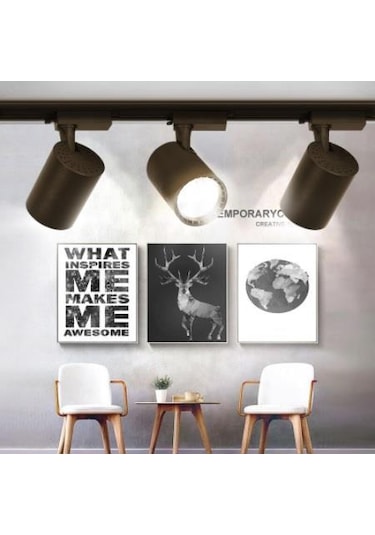 7x1 POWER LEDLİ RAY SPOT SİYAH KASA BEYAZ IŞIK