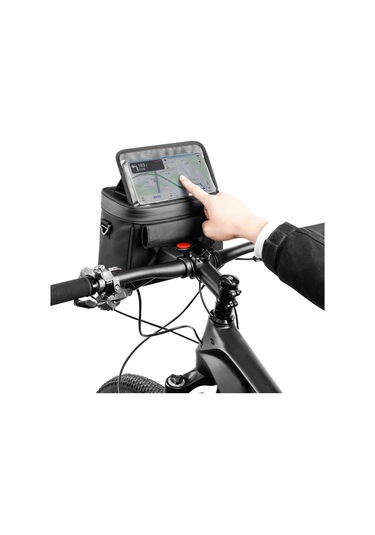 Wheel Up D47 Çok Fonksiyonlu Şeffaf Dokunmatik Ekran Ve Kickstand Tutucu Çerçeve Omuz Çantası Siyah