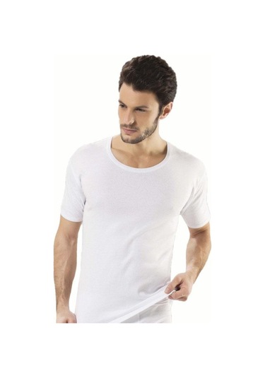 6 Lı Paket Hmd Kısakol Erkek Bisiklet Yaka Penye Fanila Atlet Bey