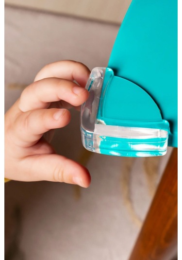 18'li Çocuk Güvenlik Emniyet Seti 10 Dolap Kapak Kilidi 4 Köşe Ki Çok Renkli