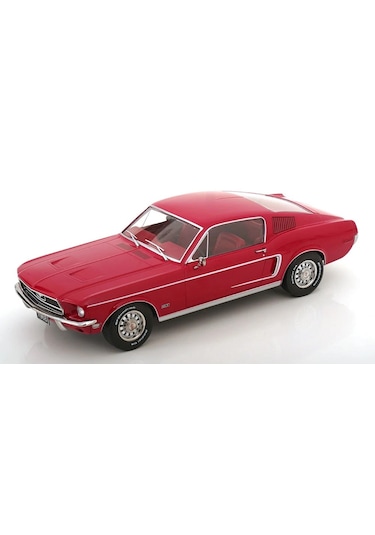 1:18 Kk Scale 1968 Ford Mustang Gt Fastback Kırmızı Model Araba