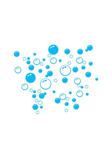 Kabarcıklar Daire Çıkarılabilir Duvar Kağıdı Banyo Pencere Duvar Çıkartması Ev Kendin Yap Pvc Çıkartmaları Arı Mavi