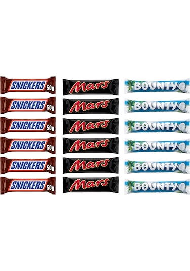 Snickers - Mars - Bounty 18 Li Karma Paket