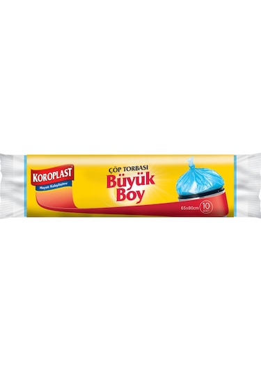 Koroplast Büyük Boy Çöp Torbası 12 Adet Mavi 65 x 80 CM