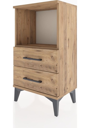 Arges Komodin 2 Çekmeceli 44x30x80 Çam-çam Çam