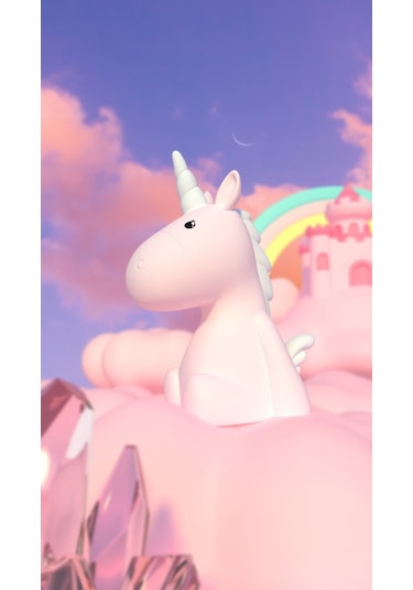 Dhink Silikon Gece Lambası Unicorn Pembe