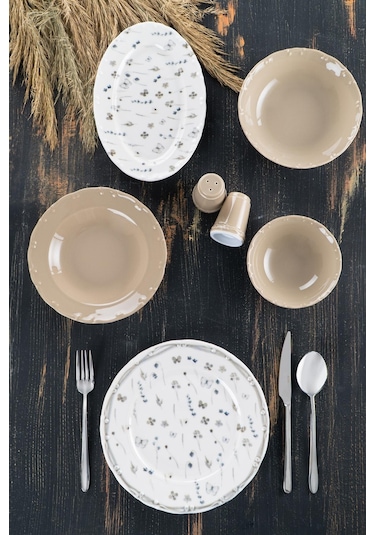 Flora 6 Kişilik 23 Parça Porselen Yemek Takımı