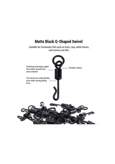 Konesam 25 Adet Sahte Balık Tüpü, Güvenlik Çivi, Boncuk, Döndürücü Ve Yumuşak Tüp Seti - Sahte Balık Rigleri İçin Gerekli Oltı Aksesuarları