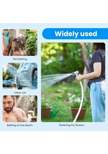 Willowhaven Mavi Taşınabilir Elektrikli Duş Pompası: Usb Şarjlı Dijital Ekran Çoklu Mod Camping