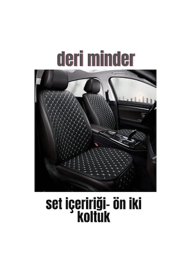 Deri Cepli Oturak Kapitone Sırt Dayamalı Minder Siyah Beyaz