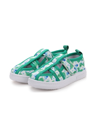 Sanbe 401 V 014 Cırtlı Erkek Bebek Keten Sandalet Yeşil