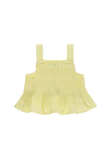 Civil Baby Denim Şortlu Askılı 6-18 Ay Takım - Sarı