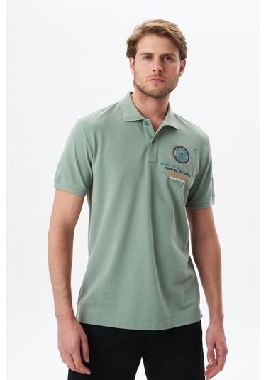 Arma Erkek Regular Fit Baskılı % 100 Pamuk Pike Polo Yaka Tişört Y29374355102 Yeşil-y2 Yeşil