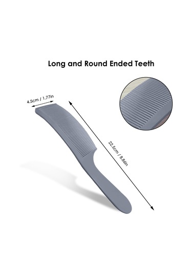 Suntek Berber Stilisti Kavisli Şekillendirici Tarak Düz Gri