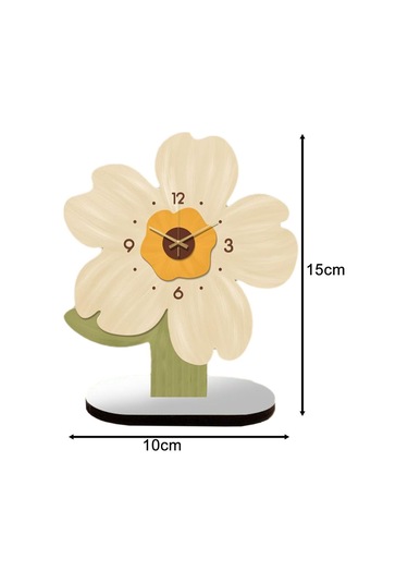 Suntek Magideal Masa Saati Analog Saat Sessiz Dekoratif Ayçiçeği