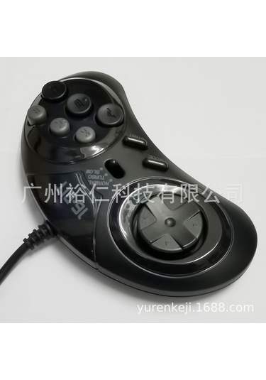 Yunboo Sega İçin 9 Pinli Siyah 16 Bit Oyun Kolu - Hızlı/yavaş Vuruş Fonksiyonu, Taşınabilir Oyuncu Kolu