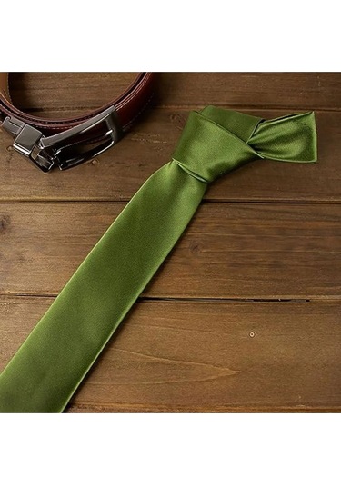 Tezzgelsin Erkek Saten Kravat ve Mendil Set Zümrüt Yeşili