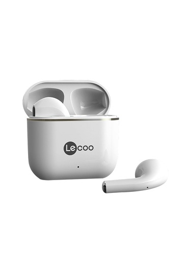 Qingmipy Lecoo C7 Bluetooth 5.1 Kulaklıklar - Yarı Girişli Spor Stili, 13mm Hoparlör, 4 Saat Çalma Süresi, Type-c Şarj, Beyaz