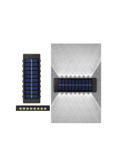 Cbtx Bahçe Aydınlatma 16led Lityum Güneş Duvar Lambası Dış Mekan Su Geçirmez Yukarı Ve Aşağı Çift Başlı Spot Beyaz Işık