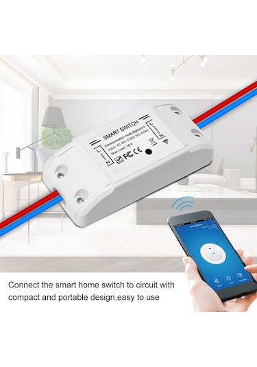 5 Adet Wifi Ve Bt Akıllı Anahtar 10a 2200 W Çift Modlu Beyaz