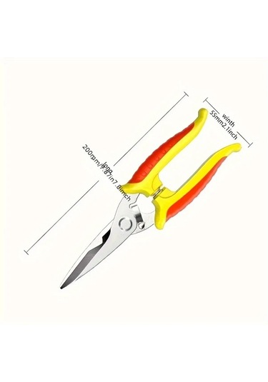 Dashanshop 1 Adet Elektrikli Sac Makası, Çok Amaçlı Kılavuz Bıçak, Kablo Kesme Aleti, 4 Parça Kırmızı+sarı Ve Siyah+sarı Set