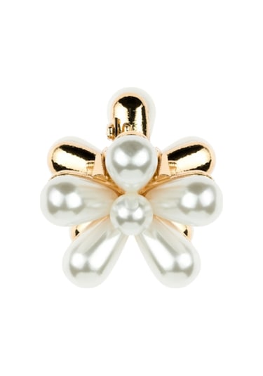 Ib Clıpstar S Pearly Flower Saç Tokası Bej - Beyaz
