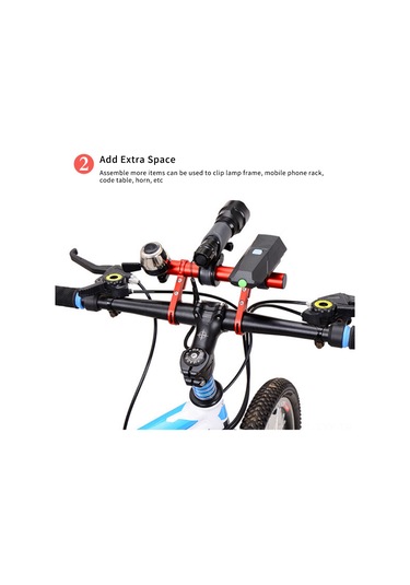 Yaleker Alüminyum Bisiklet Uzantı Kolu - Tek Çubuk Kırmızı, Lambalar Ve Saatler İçin Fonksiyonel Ekipman