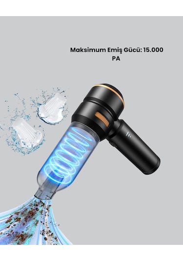 15000 Pa Emiş Gücü Ve Hava Üfleme Özellikli Şarjlı Süpürge