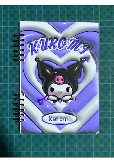 Kuromi Efektli Stickerlı Defter 50 Sayfa Çizgisiz