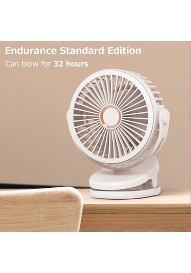Fan Sessiz Şarj Küçük Klipsli 5000mah Usb Masaüstü Eqf2mu Beyaz