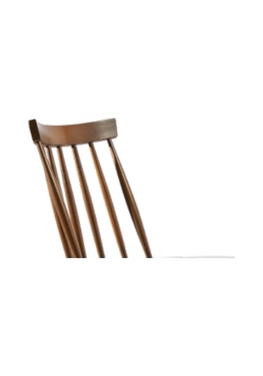 Bengimobilya Sandalye Zus204 Çıtalı Sırtlık Model Parlak Ceviz Boya Ahşap Kayı