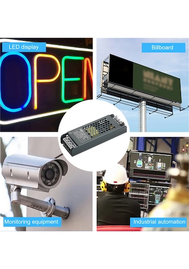 Lemestar 12v 100w Led Transformörü - Led Şerit, Işık Kutusu, Lineer Işık İçin Dışarıdışı Kullanim Dışı - Alüminyum Kasa, Isı Dağıtımı, Güvenlik Korumaları