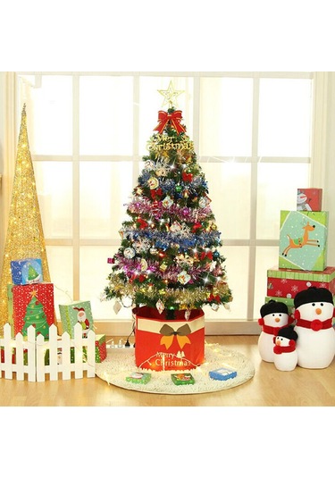 Xindoker Kumaş Noel Ağaç Altı Kutu - 30x36cm, Katlanabilir, Santa & Karbonoz Desenli, Ev/hotel Noel Dekorasyonu Diğer