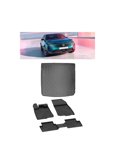 Sahler Peugeot 3008 Hybrid 2024 Sonrası 4.5d Paspas 3d Üst Bagaj Havuzu Set