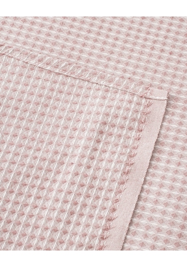 Modern Grid Çift Kişilik Pike 180x220 Cm Pembe