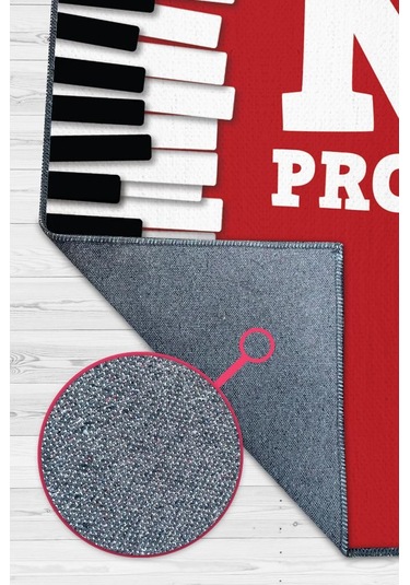 Homshtag 88 Tuş 10 Parmak Kırmızı Halı Piyano Müzik Sever Halı Çok Renkli