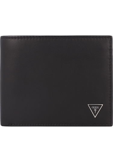 Guess Firenze Geldbörse Rfıd Schutz Leder 12 Cm Siyah