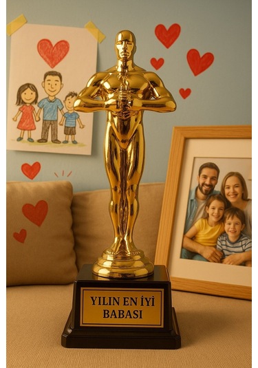 Dekoratif Hediye Sevgiliye Eşe En İyi Babaya Sevdiklerinize Yılın En İyi Babası Biblosu Ödül Kupası Dekoratif Obje