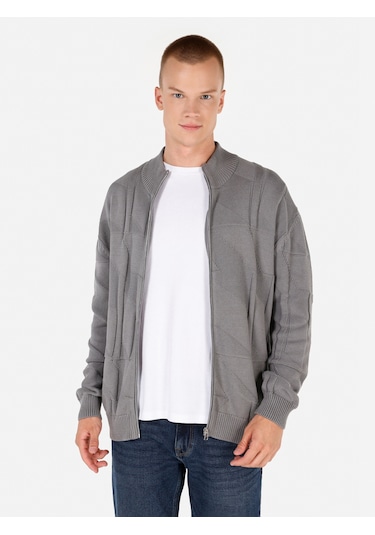 Colins Gri Erkek Hırka Gri