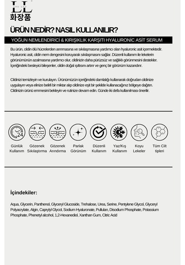 Lau Lau Hyaluronik Asit Serum 50 ML