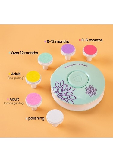 Pazly Bebek Ve Yetişkinler İçin Yumuşak Tırnak Kesici - 3 Başlıklı Kırmızı Elektrikli Manikür Seti Kırmızı