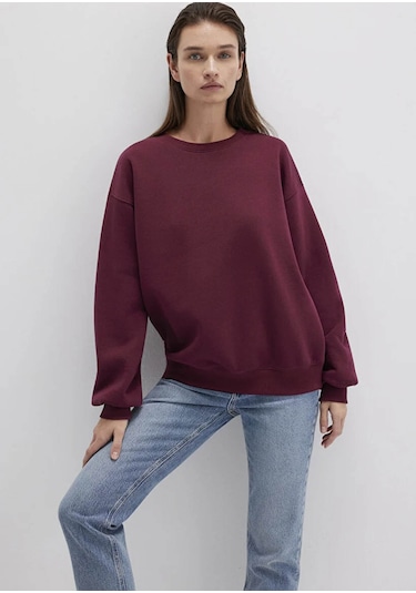 Mavi Bisiklet Yaka Basic Bordo Kadın Sweatshirt M1610198-70415 Bordo Mavi Bisiklet Yaka Basic Bordo Kadın Sweatshirt M1610198-70415 Bordo
