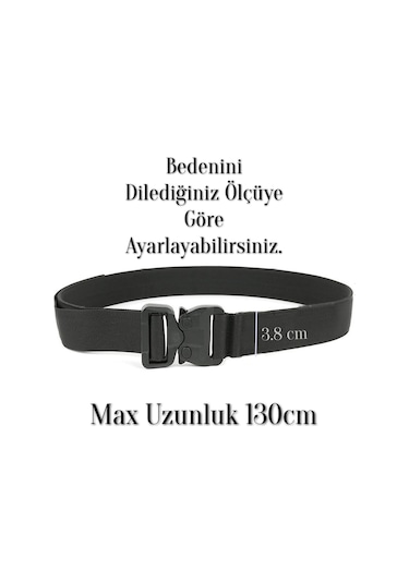 Plastik Tokalı Klipsli Kemer Taktikal Tarz 8683255012695 Siyah
