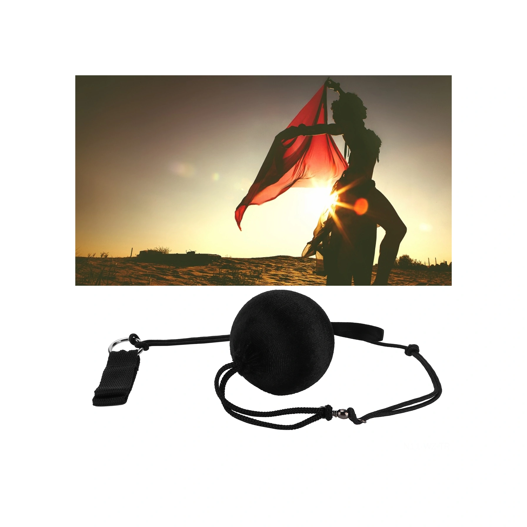 Wezone Belly Dance Egzersiz Ve Gösteri Propsu - Ayarlanabilir Zincirli Yumuşak Top Siyah, Tek Adet