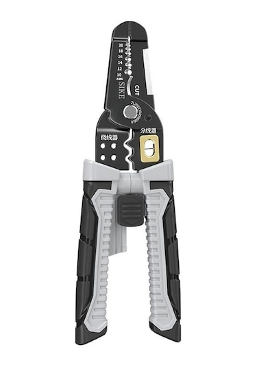 Geeksen Endüstriyel Elektrikçi Testere: Çok Fonksiyonlu Kablolu Telli Açıcı, Kesici Ve Presley - Siyah-gri Kollü Dayanıklı Araç