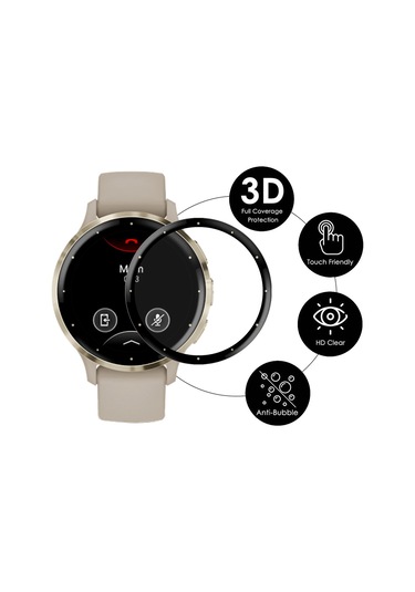 Garmin Venu 3s İçin 2 Adet Enkay 3d Tam Kapsama Yumuşak Pc Kenar Pmma Hd Ekran Koruyucu Film