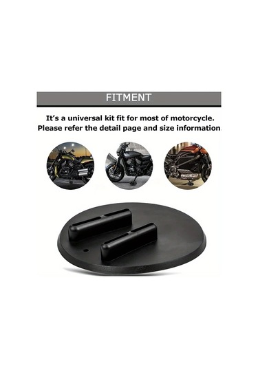 Xuweiwei Black Motosiklet Yanlık Dayanağı Ayak Pedalı Düzeltme Plakası Motocross Aksesuarı Touring Sportster